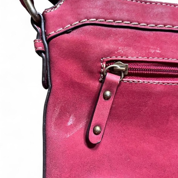b.o.c. | Bags | Boc Red Faux Leather Crossbody Bag Womens Handbag ...